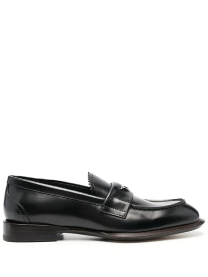 Alexander McQueen Coin Embellished Penny Loafers Black