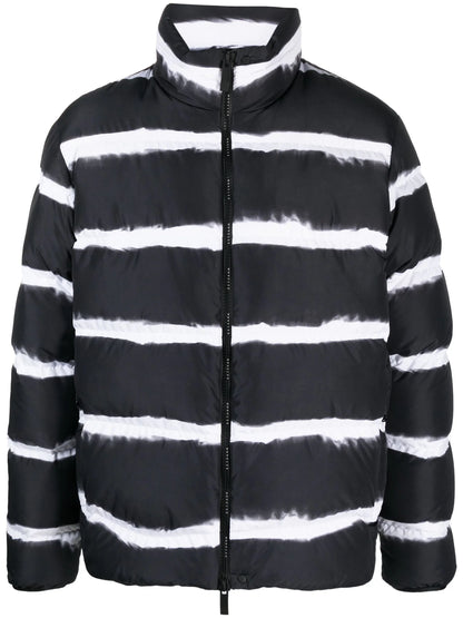 MONCLER Sil Stripe Padded Down Jacket Black
