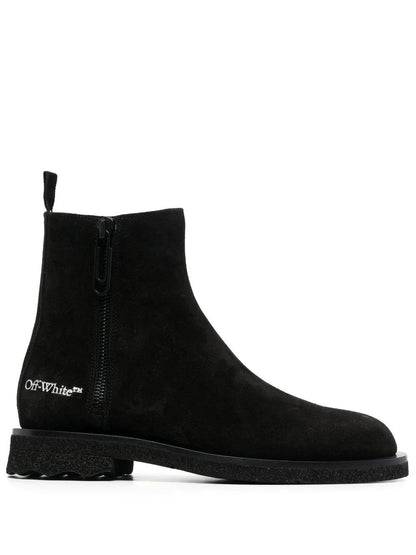 OFF-WHITE Suede Sponge Ankle Boot Black/Black