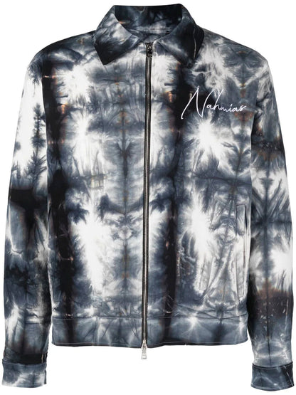 NAHMIAS Padded Zip Jacket Black Tye Dye