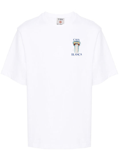CASABLANCA La Colomne Printed T-Shirt White