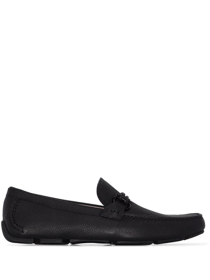 SALVATORE FERRAGAMO Gancini Driver Shoes Black