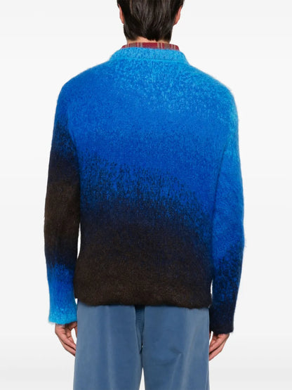 ERL Gradient Knit Sweater Blue
