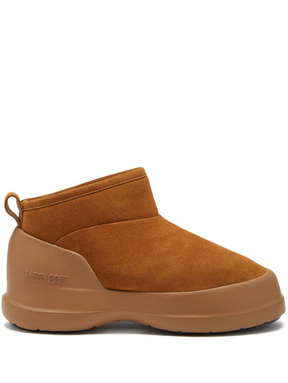 MOON BOOT Luna Low Suede Boots Cognac