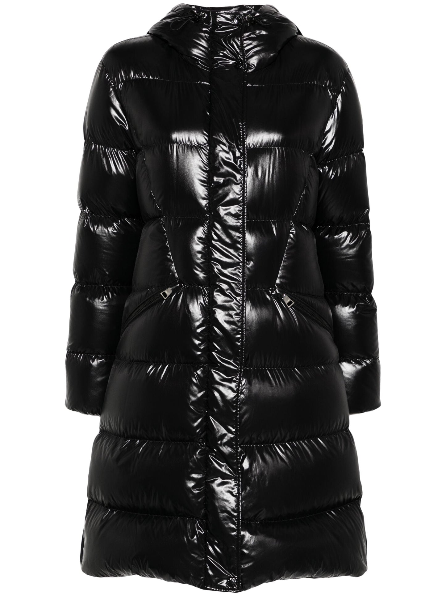 MONCLER WOMEN Bellevue Long Puffer Jacket Black