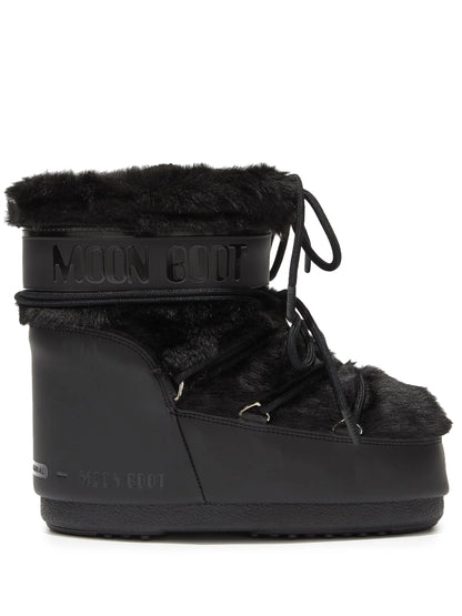 MOON BOOT UNISEX Icon Low Faux Fur Boots Black