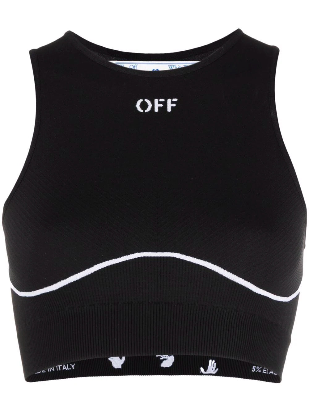 OFF-WHITE WOMEN Athl Stamp Logo Bra Black