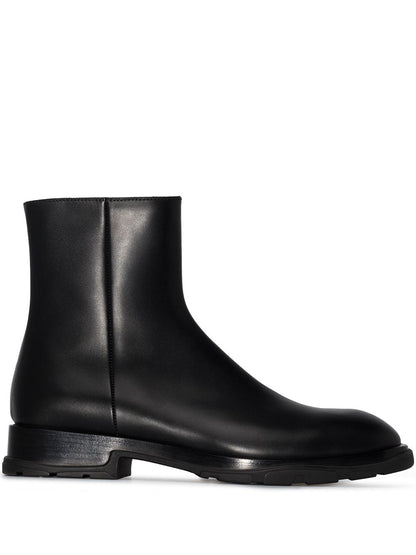 ALEXANDER MCQUEEN Leather Boots Black