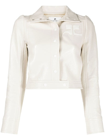 COURREGES WOMEN Vinyl Re-edition Jacket Off White