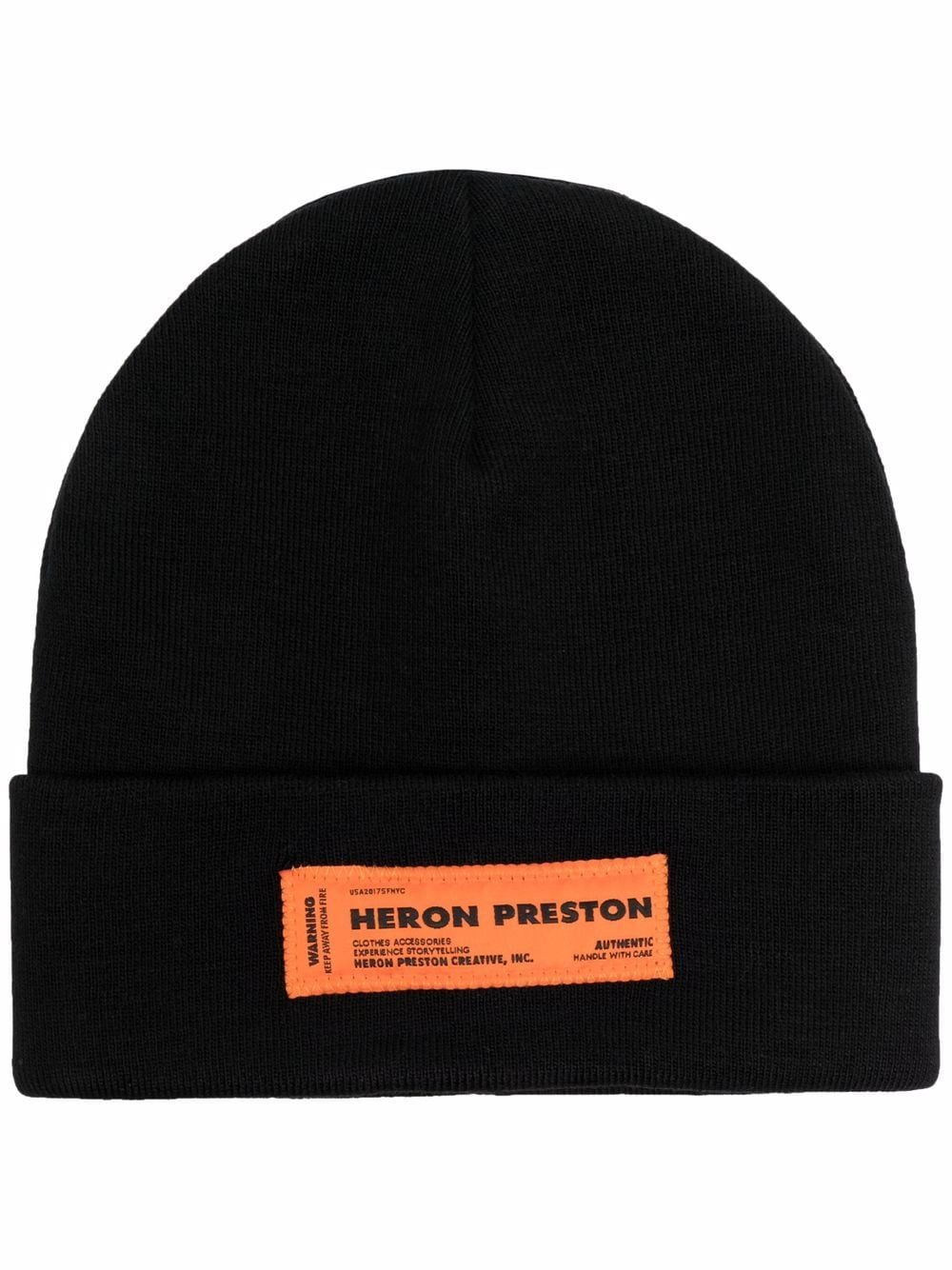 HERON PRESTON Logo Beanie Black