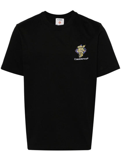 CASABLANCA Diamond Column Printed T-Shirt Black