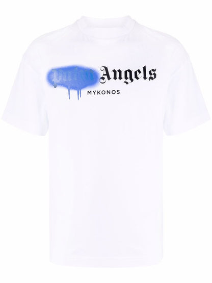 PALM ANGELS WOMEN Mykonos Sprayed T-Shirt White