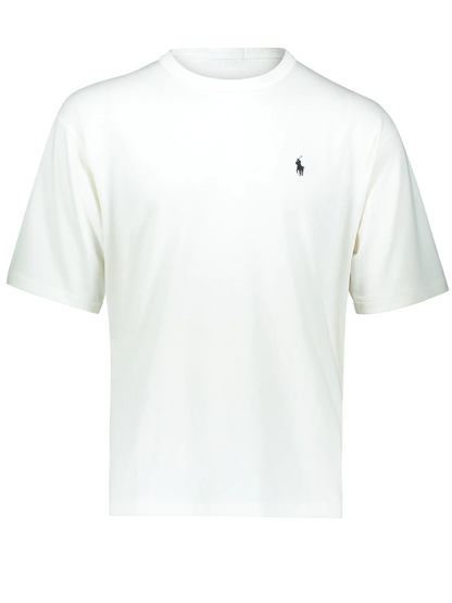 RALPH LAUREN Classic Short Sleeve T-Shirt Beige White