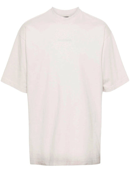 BALENCIAGA Logo-Print Cotton T-Shirt Chalk White