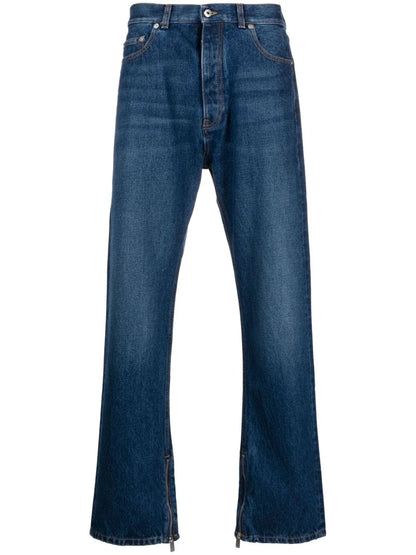 OFF-WHITE Arrows Tab Zip Detail Skate Jeans Medium Blue