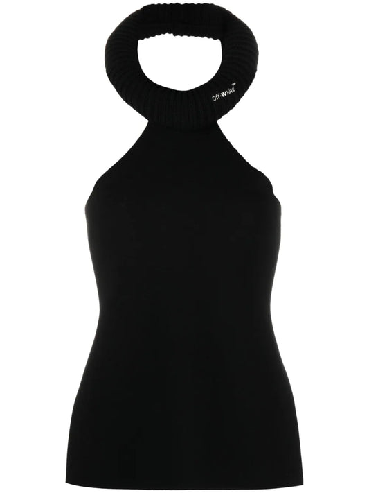 OFF-WHITE WOMEN Tubolar Open Back Tank Top Black