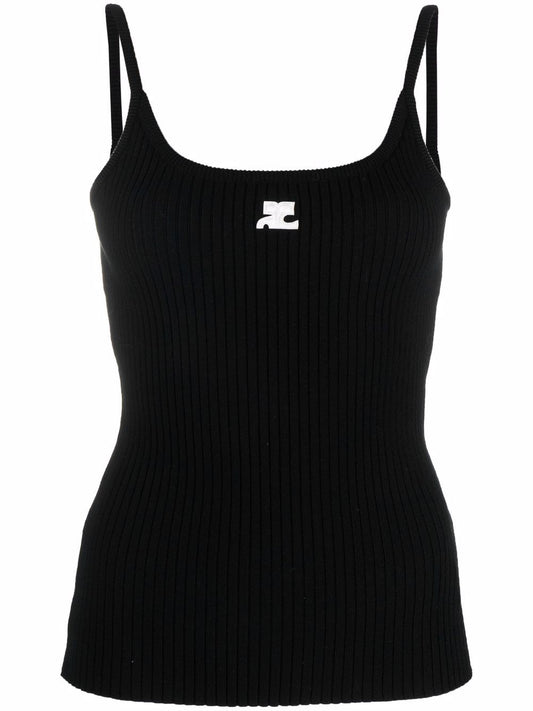 COURRÈGES WOMEN Logo Tank Top Black