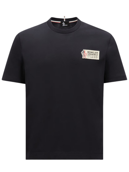 MONCLER GRENOBLE Logo Co-Ordinates Embroidered T-Shirt Navy