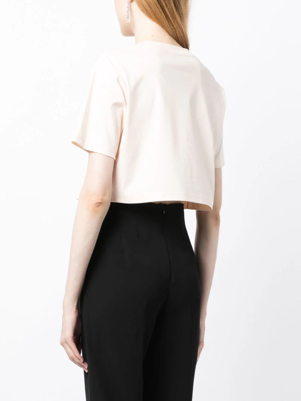 LANVIN WOMEN Scratch & Sniff Cropped T-shirt Pale Pink