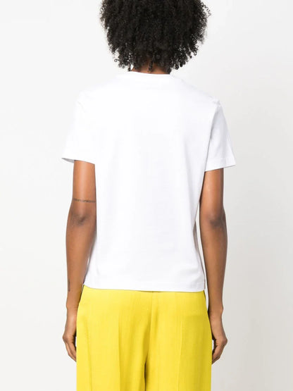 CASABLANCA WOMEN Le Pouvoir Des Fleurs Printed Fitted T-Shirt White/Multicolour