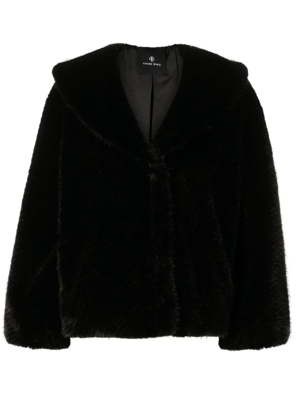 ANINE BING WOMEN Hilary Faux-fur Jacket Black