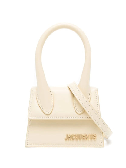 JACQUEMUS WOMEN Le Chiquito Leather Tote Bag Ivory White