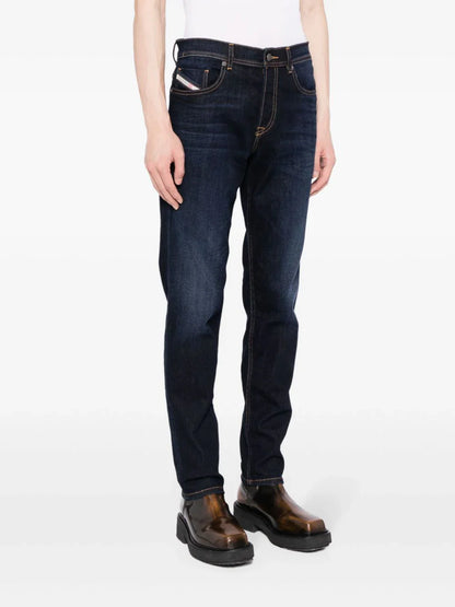 DIESEL 2023 D-Finitive 009zs Mid-Rise Straight-Leg Denim Jeans Dark Blue