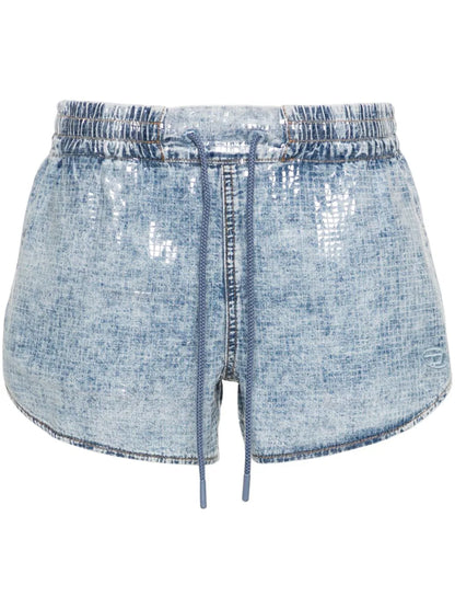 DIESEL WOMEN De-Sunny-S Shorts Indigo Light Blue
