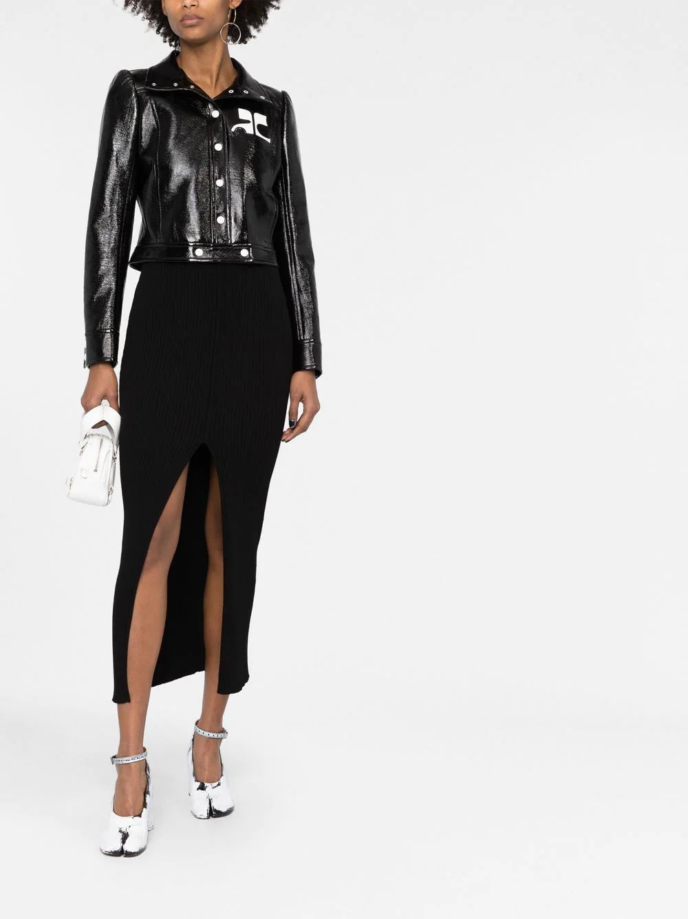 COURRÉGES WOMEN Vinyl Reedition Jacket Black