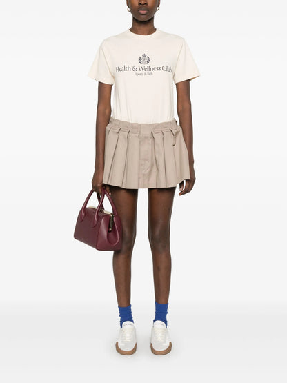 SPORTY & RICH WOMEN H&W Crest T-shirt Cream