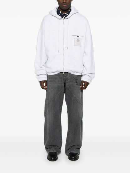 JACQUEMUS Le Hoodie Torneo Hoodie Heather Grey