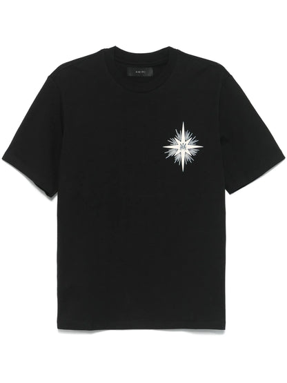 AMIRI C/O Starburst Print Cotton T-Shirt Black