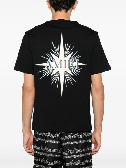 AMIRI C/O Starburst Print Cotton T-Shirt Black