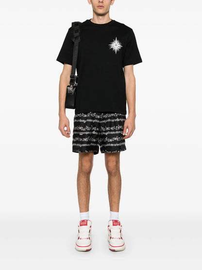 AMIRI C/O Starburst Print Cotton T-Shirt Black