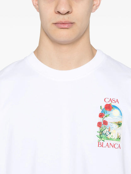 CASABLANCA LA Days Printed T-Shirt White