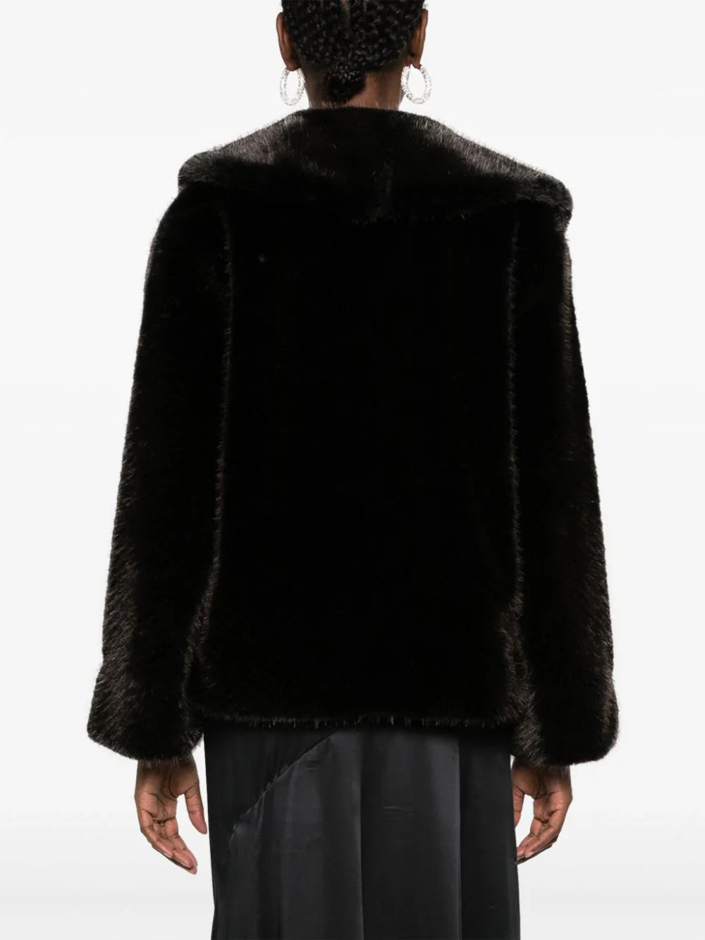 ANINE BING WOMEN Hilary Faux-fur Jacket Black