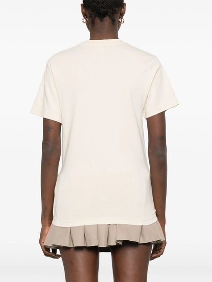 SPORTY & RICH WOMEN H&W Crest T-shirt Cream