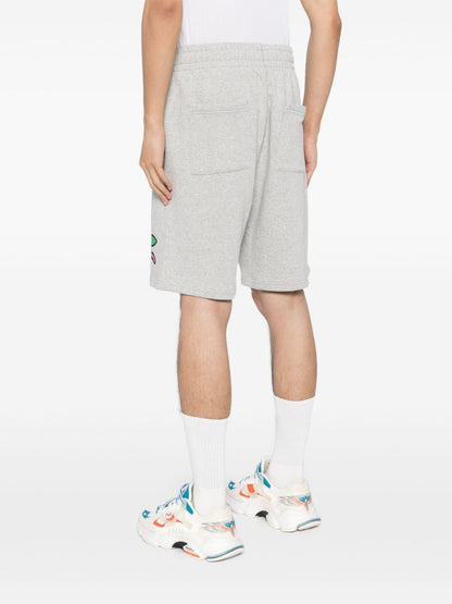 ICECREAM Running Dog Cotton-Jersey Sweat Shorts Heather Grey