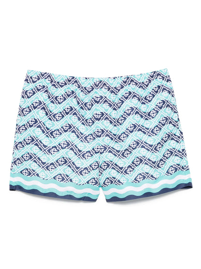 CASABLANCA Printed Swim Shorts Monogram Green