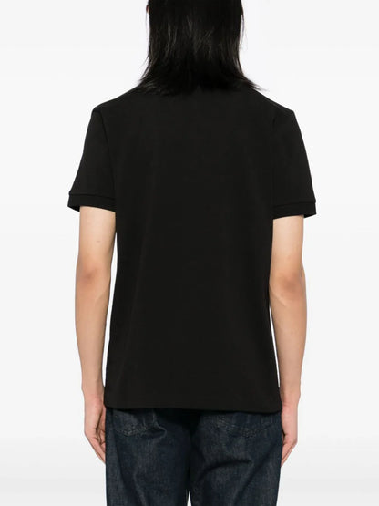 BOSS Paule 4 Logo Patch Pique Polo Shirt Black