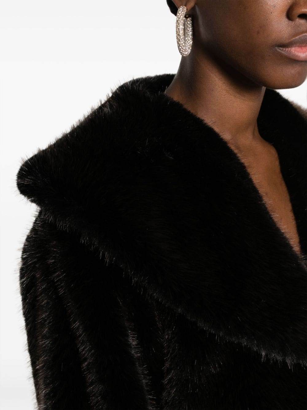 ANINE BING WOMEN Hilary Faux-fur Jacket Black