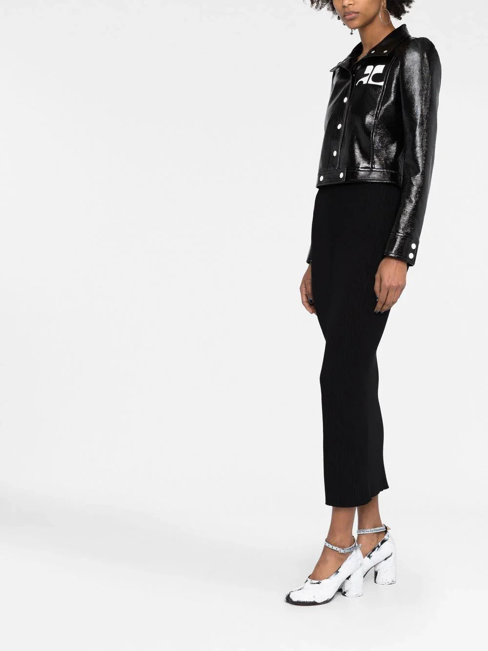 COURRÉGES WOMEN Vinyl Reedition Jacket Black