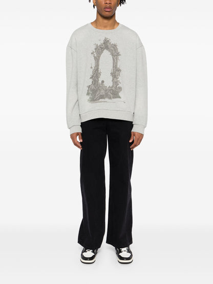 WHO DECIDES WAR ARC Mirror Pullover Sweatshirt Vintage Grey