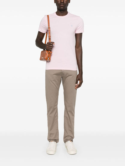 RALPH LAUREN Logo-detail Short-sleeved T-shirt Pink