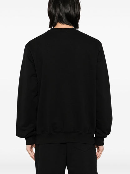 CASABLANCA Pearl Diamond CC Logo Patch Sweatshirt Black