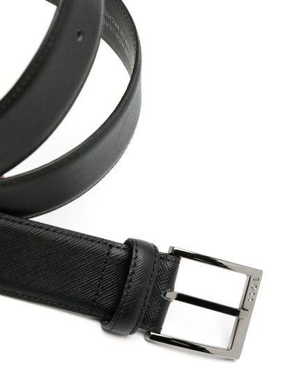 BOSS Elloy Leather Belt Black
