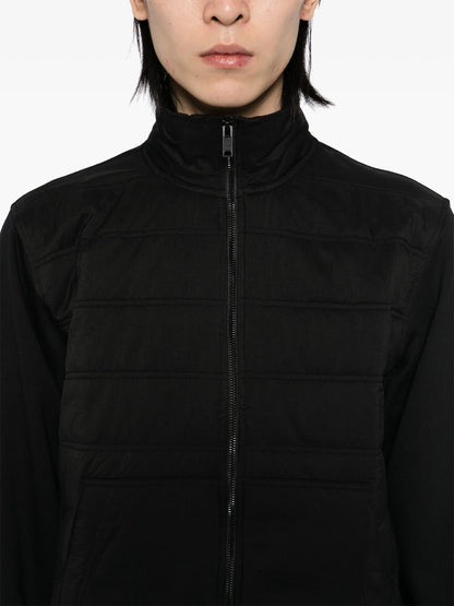 BOSS Ze Puff Logo Patch Padded Zip Up Jacket Black