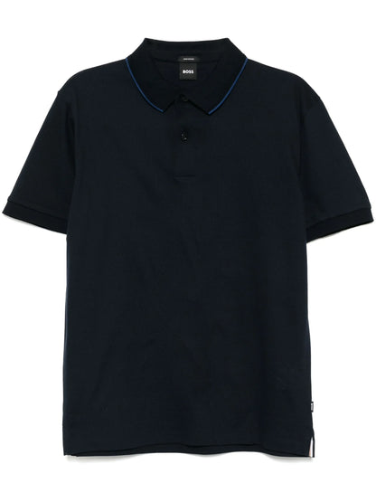 BOSS H-Prout 59 Cotton Polo Shirt Navy
