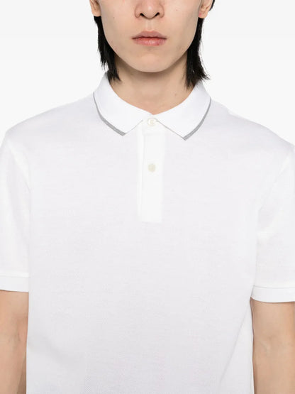 BOSS H-Prout 59 Cotton Polo Shirt Cream White