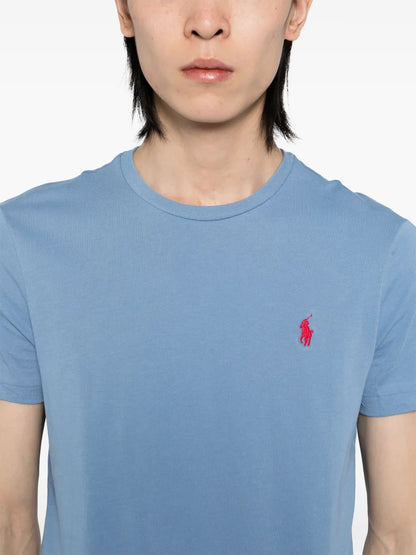 RALPH LAUREN Logo-detail Short-sleeved T-shirt Blue